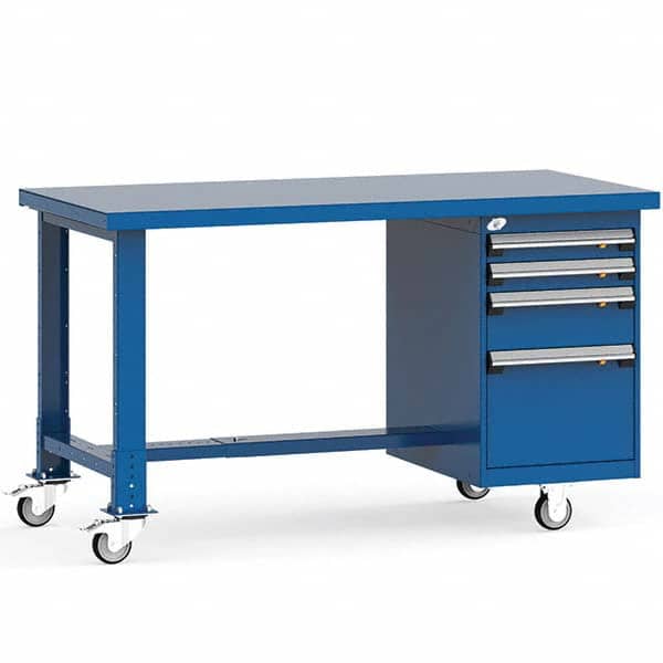 Rousseau Metal - Mobile Work Benches Type: Mobile Workbench Length: 60 (Inch) - Eagle Tool & Supply