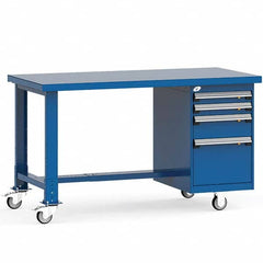 Rousseau Metal - Mobile Work Benches Type: Mobile Workbench Length: 60 (Inch) - Eagle Tool & Supply