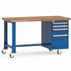 Rousseau Metal - Mobile Work Benches Type: Mobile Workbench Length: 60 (Inch) - Eagle Tool & Supply