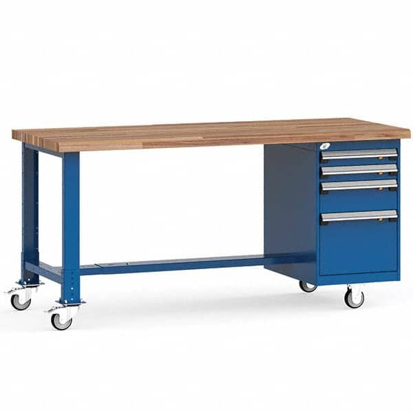 Rousseau Metal - Mobile Work Benches Type: Mobile Workbench Length: 72 (Inch) - Eagle Tool & Supply