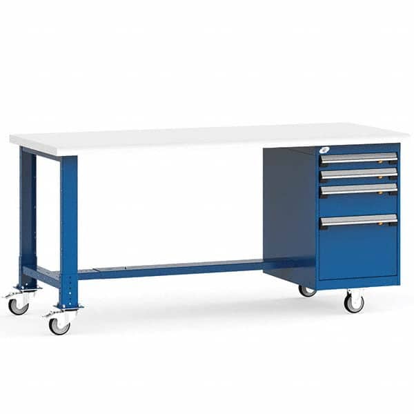 Rousseau Metal - Mobile Work Benches Type: Mobile Workbench Length: 60 (Inch) - Eagle Tool & Supply