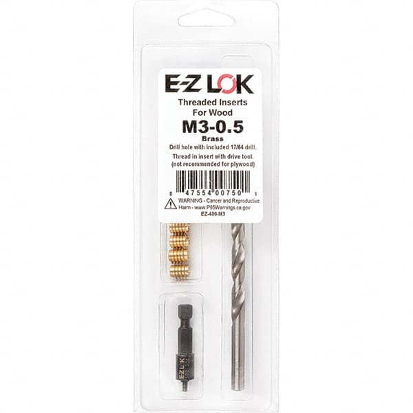 E-Z LOK - Thread Repair Kits Insert Thread Size (mm): M3x0.50 Includes Drill: Yes - Eagle Tool & Supply