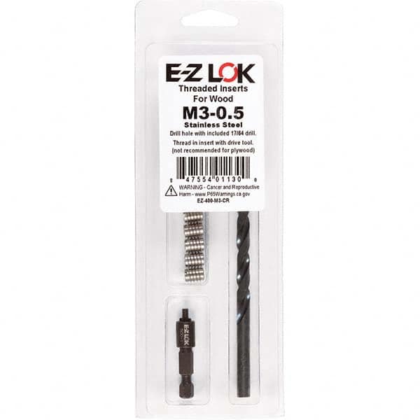 E-Z LOK - Thread Repair Kits Insert Thread Size (mm): M3x0.50 Includes Drill: Yes - Eagle Tool & Supply
