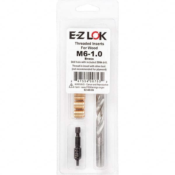 E-Z LOK - Thread Repair Kits Insert Thread Size (mm): M6x1.00 Includes Drill: Yes - Eagle Tool & Supply