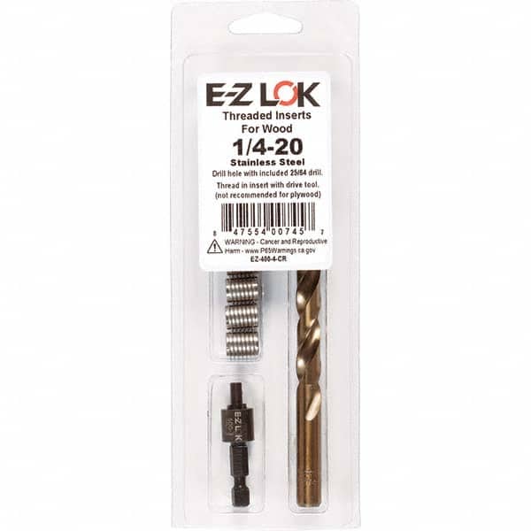 E-Z LOK - Thread Repair Kits Insert Thread Size (Inch): 1/4-20 Includes Drill: Yes - Eagle Tool & Supply