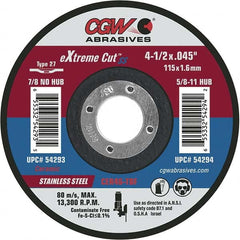CGW Abrasives - Cutoff Wheels Tool Compatibility: Angle Grinders Wheel Diameter (Inch): 6 - Eagle Tool & Supply