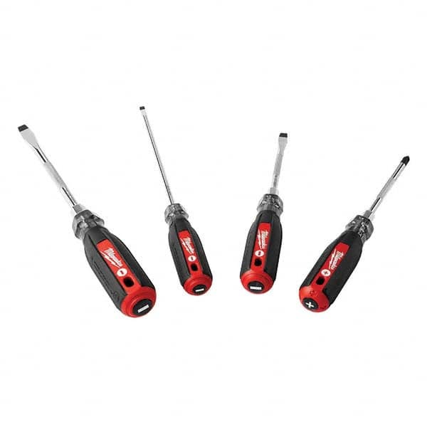 Milwaukee Tool - Screwdriver Sets Screwdriver Types Included: Phillips; Slotted Number of Pieces: 4 - Eagle Tool & Supply