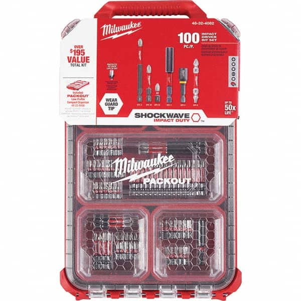 Milwaukee Tool - Power & Impact Screwdriver Bit Sets Point Type: Phillips; Slotted; Square; Torx Tool Type: Driver Bit - Eagle Tool & Supply