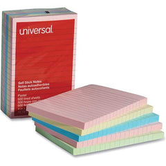 UNIVERSAL - Note Pads, Writing Pads & Notebooks Writing Pads & Notebook Type: Self-Stick Notes Size: 4 x 6 - Eagle Tool & Supply