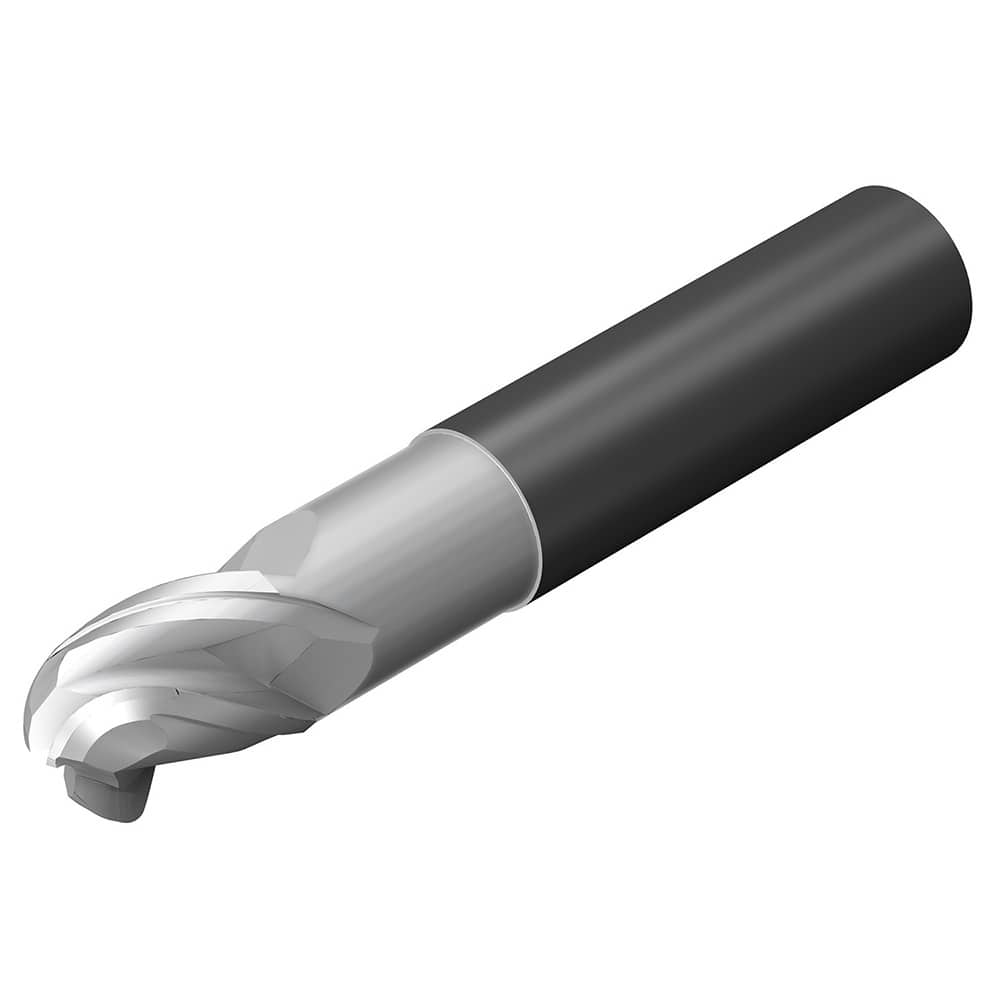 Sandvik Coromant - 3/4" Diam, 1" LOC, 3 Flute Solid Carbide Ball End Mill - Exact Industrial Supply