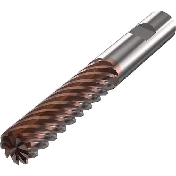 Seco - 20mm Diam 9 Flute Solid Carbide 1mm Corner Radius End Mill - Eagle Tool & Supply