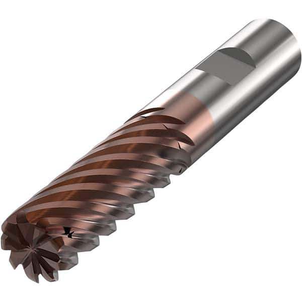 Seco - 16mm Diam 9 Flute Solid Carbide 3mm Corner Radius End Mill - Eagle Tool & Supply