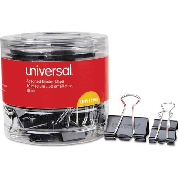 UNIVERSAL - Binder Clips Binder Type: Binder Clip Capacity (Inch): 0.63 - Eagle Tool & Supply