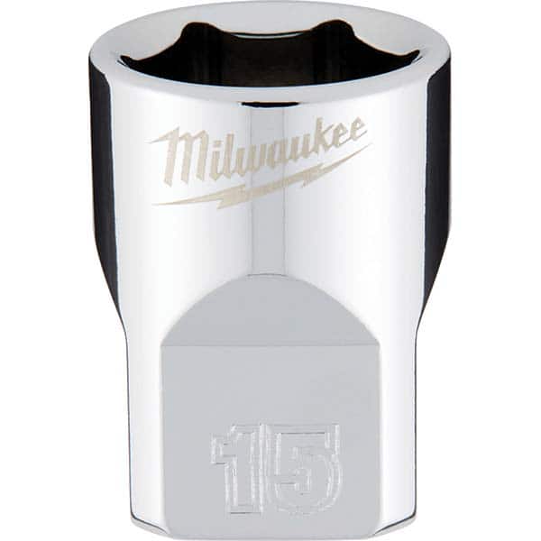Milwaukee Tool - Hand Sockets Drive Size (Inch): 3/8 Size (mm): 15.0000 - Eagle Tool & Supply