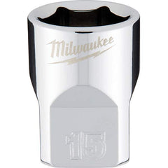 Milwaukee Tool - Hand Sockets Drive Size (Inch): 3/8 Size (mm): 15.0000 - Eagle Tool & Supply