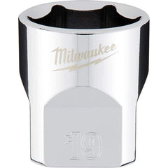 Milwaukee Tool - Hand Sockets Drive Size (Inch): 3/8 Size (mm): 19.0000 - Eagle Tool & Supply