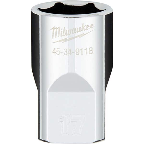 Milwaukee Tool - Hand Sockets Drive Size (Inch): 1/2 Size (mm): 17.0000 - Eagle Tool & Supply
