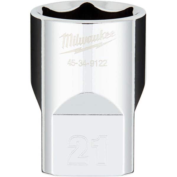 Milwaukee Tool - Hand Sockets Drive Size (Inch): 1/2 Size (mm): 21.0000 - Eagle Tool & Supply