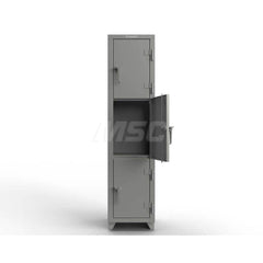 Locker: 18″ Wide, 18″ Deep, 75″ High Dusty Gray, 14-Gauge Steel