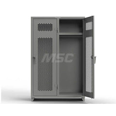 Locker: 48″ Wide, 24″ Deep, 75″ High Dusty Gray, 14-Gauge Steel