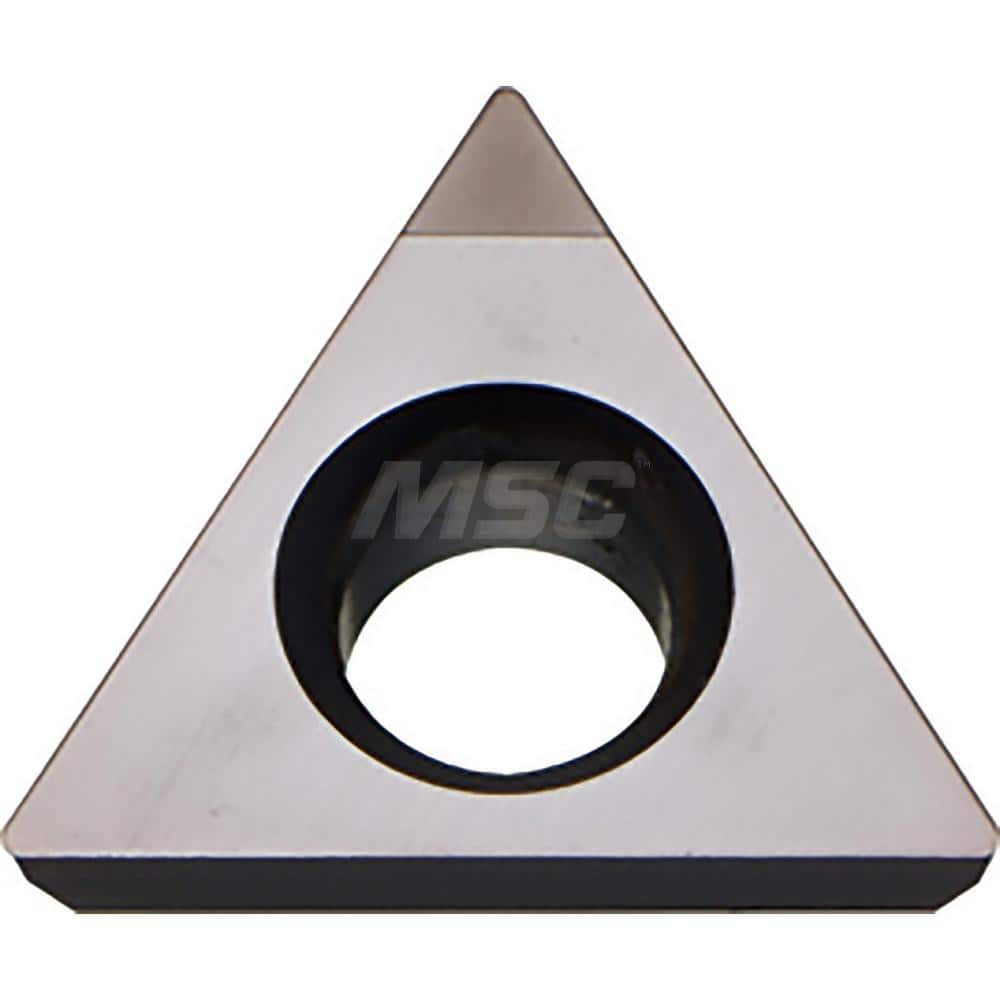 Kyocera TPGB 221SE KBN510 Grade CBN, 11 Degree, Triangle, Positive Rake Angle, Neutral Turning Insert for Continuous and Finishing in (H) Hardened Materials