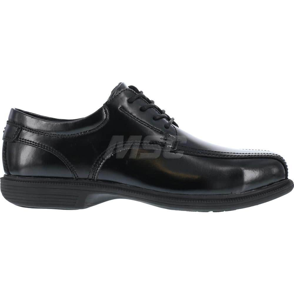 Work Boot: Size 7, 2-3/4″ High, Leather, Steel Toe Black, Extra Wide Width