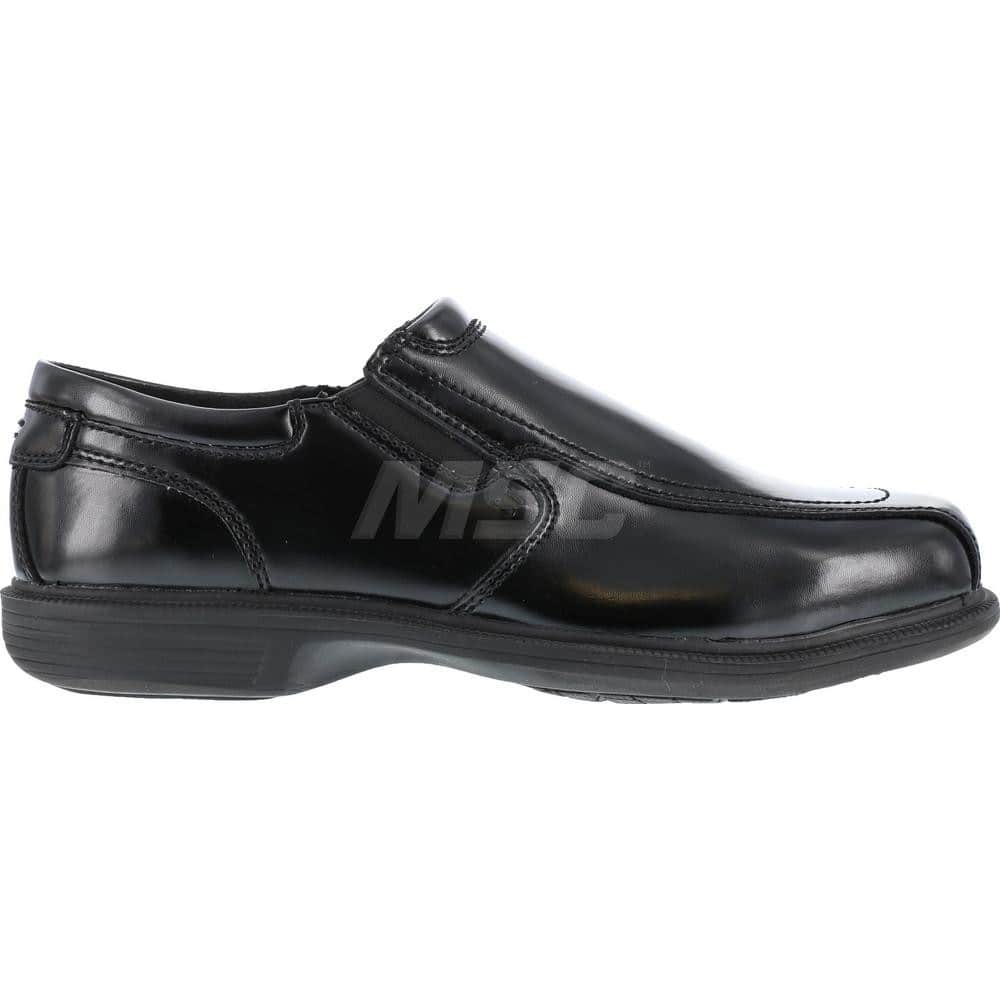 Work Boot: Size 11, 2-3/4″ High, Leather, Steel Toe Black, Extra Wide Width