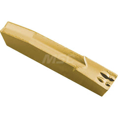 Grooving Insert: GM44D CR9025, Solid Carbide TiCN & TiN Finish, Left Hand, 4 mm Cutting Width, 25 mm Max Depth, Series KGM