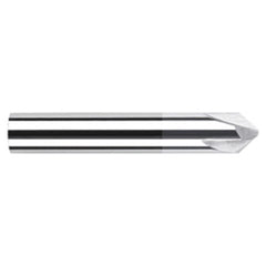 Chamfer Cutters - 0.2500″ (1/4″) Shank Diameter × 20° per side Carbide Flat Chamfer Cutter, 3 Flutes, TiB2 Coated