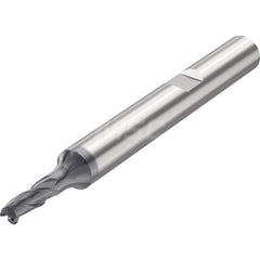Corner Radius End Mill: 0.1575″ Dia, 3 Flutes, Solid Carbide 35 ° Helix, SIRON-A Coated, Corner Chamfer End, Series JSE513