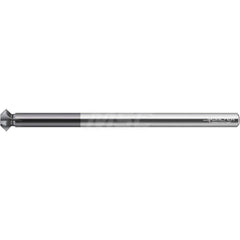 Chamfer Mill: 10 mm Dia, 6 Flutes, Solid Carbide 100 mm OAL, 6 mm Shank Dia, TiAlN Coated