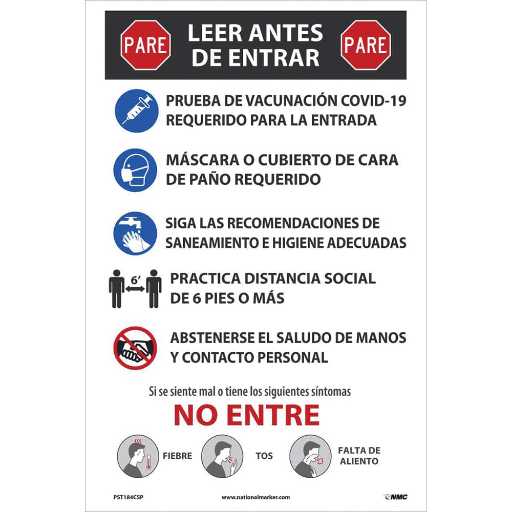 NMC - Safety Signs Message Type: COVID-19 Message or Graphic: Message & Graphic - Eagle Tool & Supply