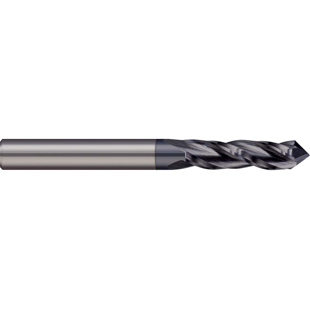 Drill Mill: 1/8″ Dia, 1/2″ LOC, 3 Flutes, 120 ° Point, Solid Carbide 1-1/2″ OAL, 1/8″ Shank Dia, AlTiN Finish