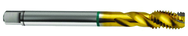 5/8-18 2B 4-Flute Cobalt Green Ring Semi-Bottoming 40 degree Spiral Flute Tap-TiN - Eagle Tool & Supply