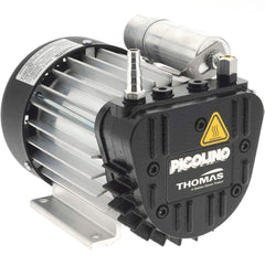 Thomas - Rotary Vane-Type Vacuum Pumps Voltage: 120 VAC Length (Decimal Inch): 8.2300 - Eagle Tool & Supply