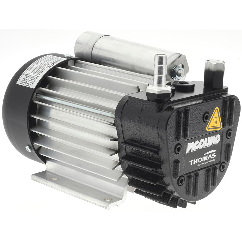 Thomas - Rotary Vane-Type Vacuum Pumps Voltage: 115 VAC Length (Decimal Inch): 9.8000 - Eagle Tool & Supply