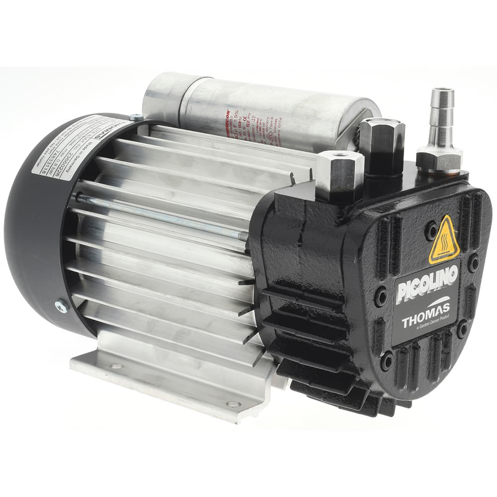 Thomas - Rotary Vane-Type Vacuum Pumps Voltage: 115 VAC Length (Decimal Inch): 9.8000 - Eagle Tool & Supply