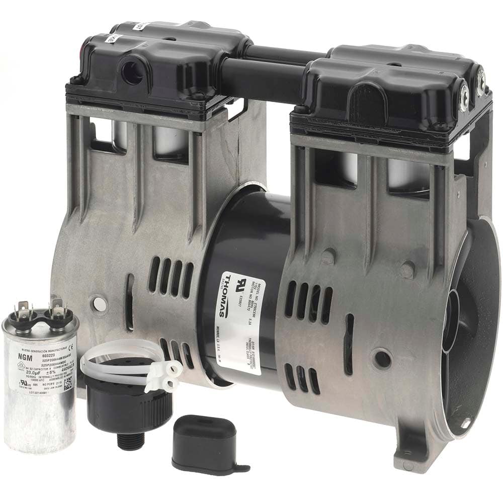 Thomas - Piston-Type Vacuum Pumps Type: Vacuum Voltage: 115 VAC - Eagle Tool & Supply