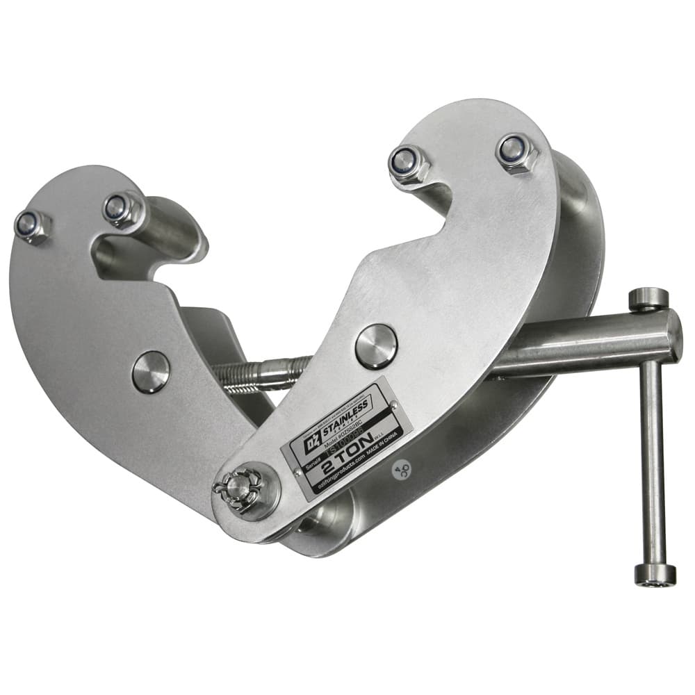 OZ Lifting Products - Beam Clamps & C-Clamps Type: Beam Clamp Maximum Flange Thickness: 0.9400 (Decimal Inch) - Eagle Tool & Supply