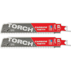 Milwaukee Tool - Reciprocating Saw Blades Blade Material: Carbide Blade Length (Inch): 6 - Eagle Tool & Supply