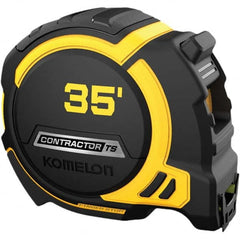 Komelon - 35' x 1-1/4" Hi-Vis Yellow/White Blade Tape Measure - Eagle Tool & Supply