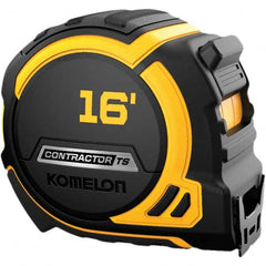 Komelon - 16' x 1-1/4" Hi-Vis Yellow/White Blade Tape Measure - Eagle Tool & Supply