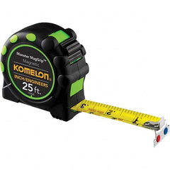 Komelon - 25' x 1" Yellow Blade Tape Measure - Eagle Tool & Supply