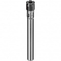 Collet Chuck: 1 to 13 mm Capacity, ER Collet, 25 mm Shank Dia, Straight Shank 155 mm Projection, 0.003 mm TIR, Through Coolant