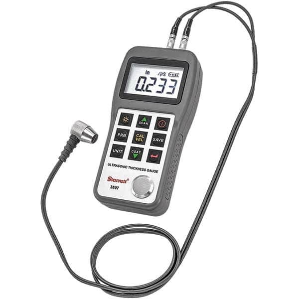 Starrett - Electronic Thickness Gages Minimum Measurement (Decimal Inch): 0.0000 Maximum Measurement (Inch): 3-1/2 - Eagle Tool & Supply