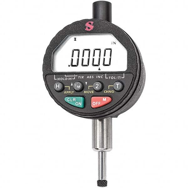 Starrett - Electronic Test Indicators Resolution (Decimal Inch): 0.00010 Minimum Measurement (Decimal Inch): 0.0000 - Eagle Tool & Supply