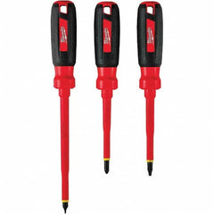 Milwaukee Tool - Screwdriver Sets Screwdriver Types Included: Slotted Number of Pieces: 3 - Eagle Tool & Supply