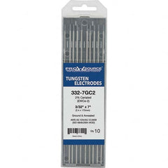 PRO-SOURCE - Tungsten Electrodes Type: 2% Cerialed Diameter (Inch): 3/32 - Eagle Tool & Supply