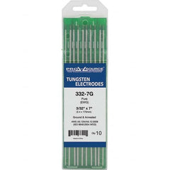 PRO-SOURCE - Tungsten Electrodes Type: Pure Diameter (Inch): 3/32 - Eagle Tool & Supply