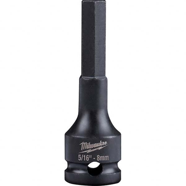 Milwaukee Tool - Impact Hex & Torx Bit Sockets Drive Size (Inch): 3/8 Hex Size (mm): 8.0 - Eagle Tool & Supply